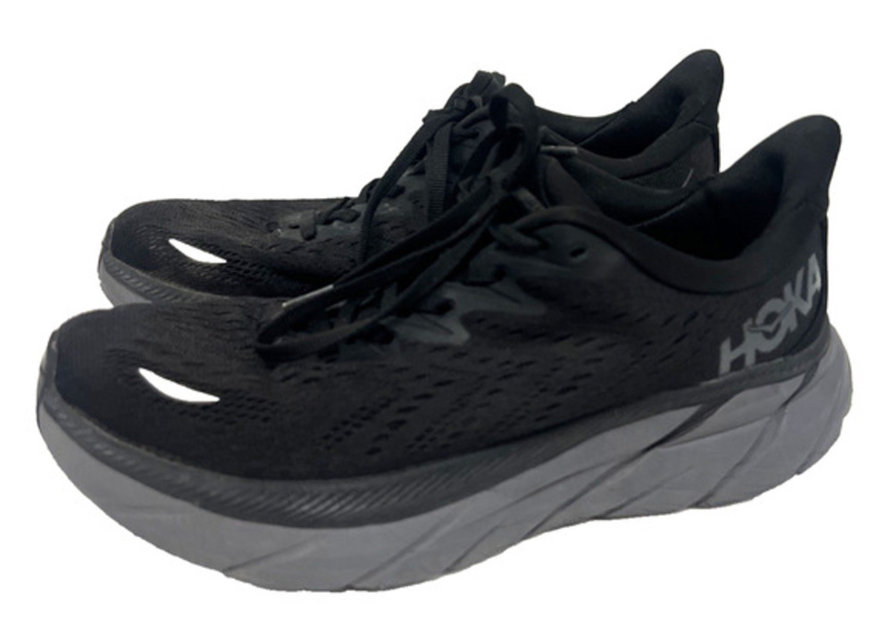 Hoka One One Clifton 8 Women Black Black Athletic Sneakers Shoes US 7.5B Comfort